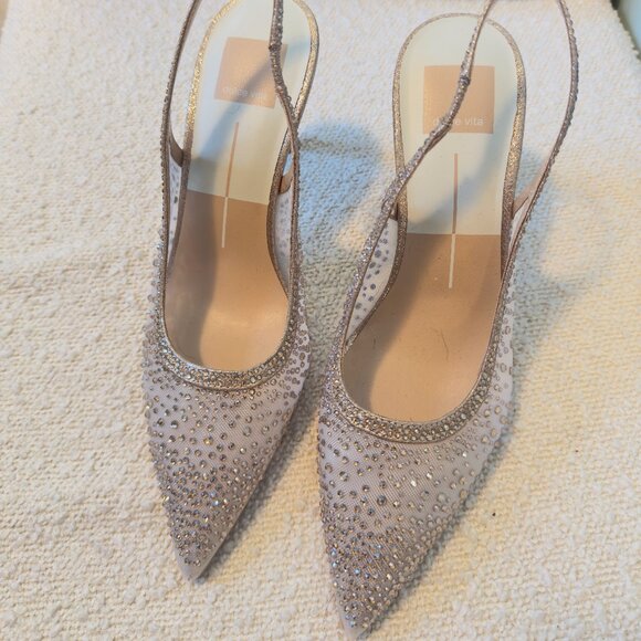 Dolce Vita Kaye Crystal Slingback Heels - Picture 1 of 3